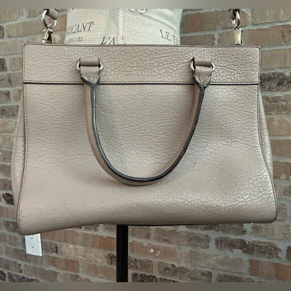 Kate Spade Perri Lane Romy Shoulder Handle Bag Leather Beige - Picture 3 of 16